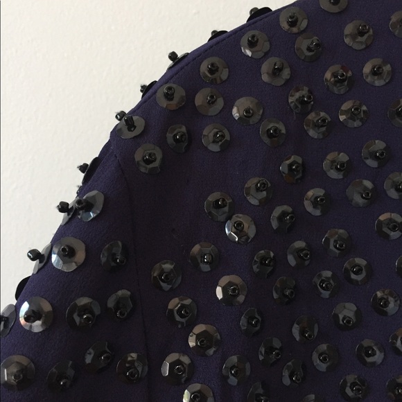 H&M Blue Sequin Open Front Cardigan Size 6. - Picture 8 of 8